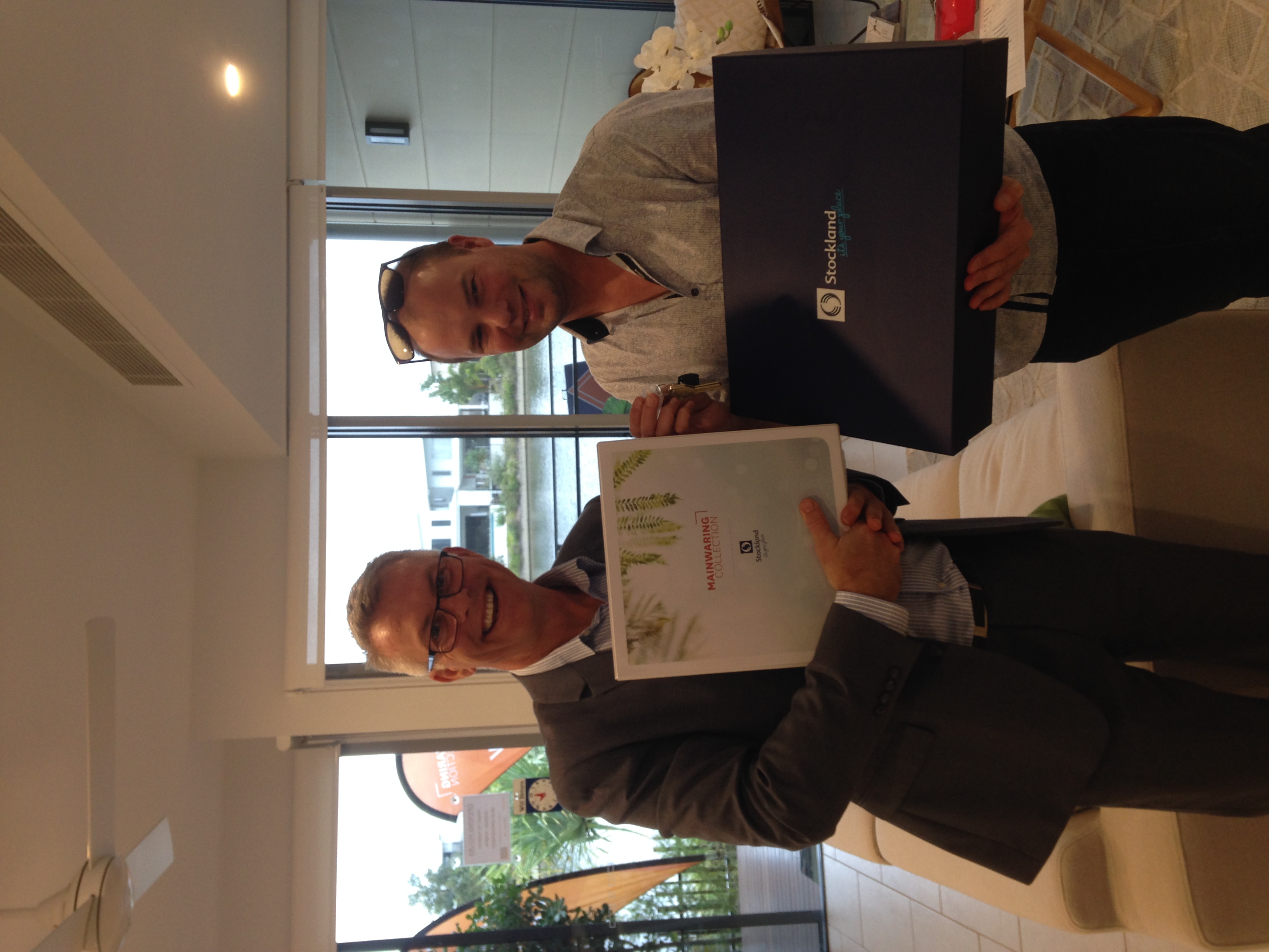 Happy client receiving keys